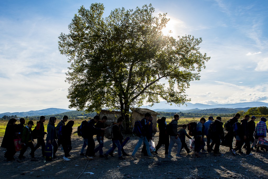 Fotografia de Sandra Ribeiro. Campo de refugiados de Gevgelija, 30 abril  de 2015.